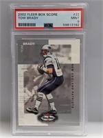 2002 Fleer Box Score Tom Brady 22 PSA 9