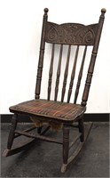 Antique Wooden Childrens Rocking Chair