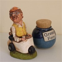 Golf Figurine ('73) and Savings Jar