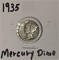 US 1935 Silver Mercury Dime