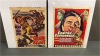 2pc Vtg Belgian War Movie Posters