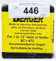 100 Count Of Berger Target .30 Cal Bullet Tips