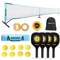 Amicoson Pickleball Set with Net, 22FT Pickleball