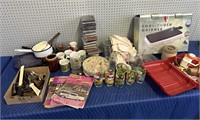 TABLE LOT OF CD AND GRIDDLE