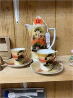 Vtg 60’s, Japanese Sunset Tea Set