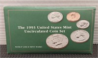 1993 United States Mint Uncirculated Coin Set. D