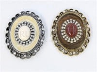 (2) RHINESTONE BELT BUCKLES