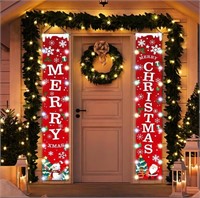 Idefair Merry Christmas Banners with Led String