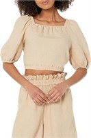 (size: S - beige) The Drop Women's Evelyn Cropped