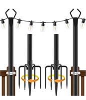 2 Pack 10Ft String Light Poles for Outdoor String