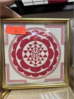 FRAMED SHREE YANTRA MANDALA