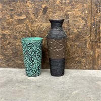 Pair of Metal Vases