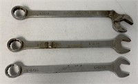 3 MAC Combination Wrenches,11/6,11/4,11/8