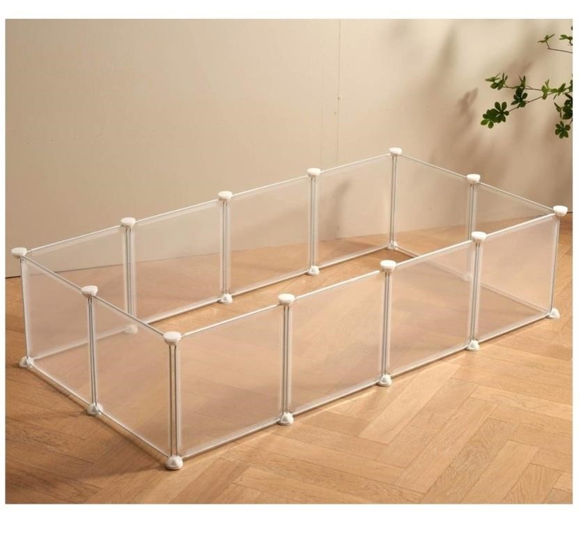 LURIVA Transparent Clear Small Animal Playpen,