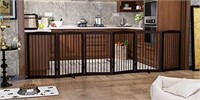 PUPETPO Freestanding Pet Gate for Dogs,