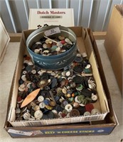 2 Flats of Vintage Buttons