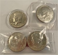 3–1776 to 1976 50 Cent pieces and one 1973 50