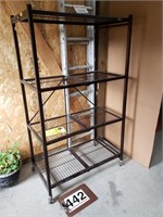 metal folding rack w/ casters 20d 36w 63h