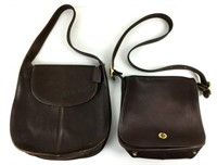 (2) Coach Brown Leather Purses