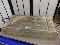 US Military Wooden Mortar Box with Tubes