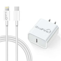 EvoFine Fast Charger for iPhone 14/13/12/11- USB-C