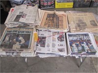 1 lot of vintage newspapers for sports & news