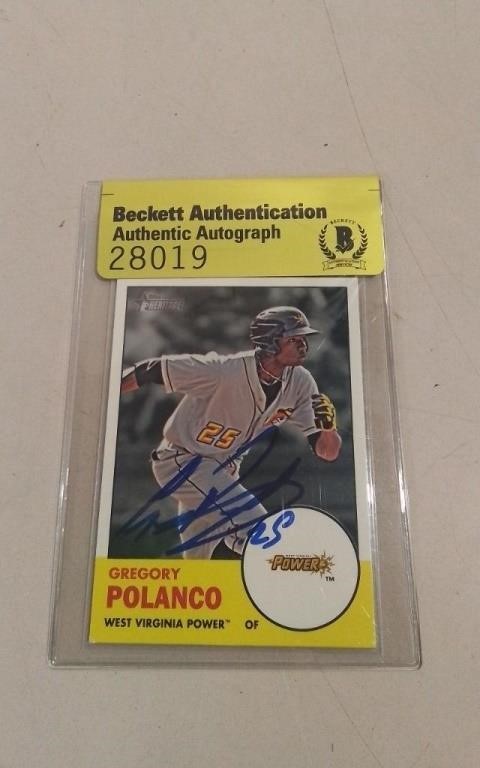 Certified Signed Gregory Polanco Baseball Card