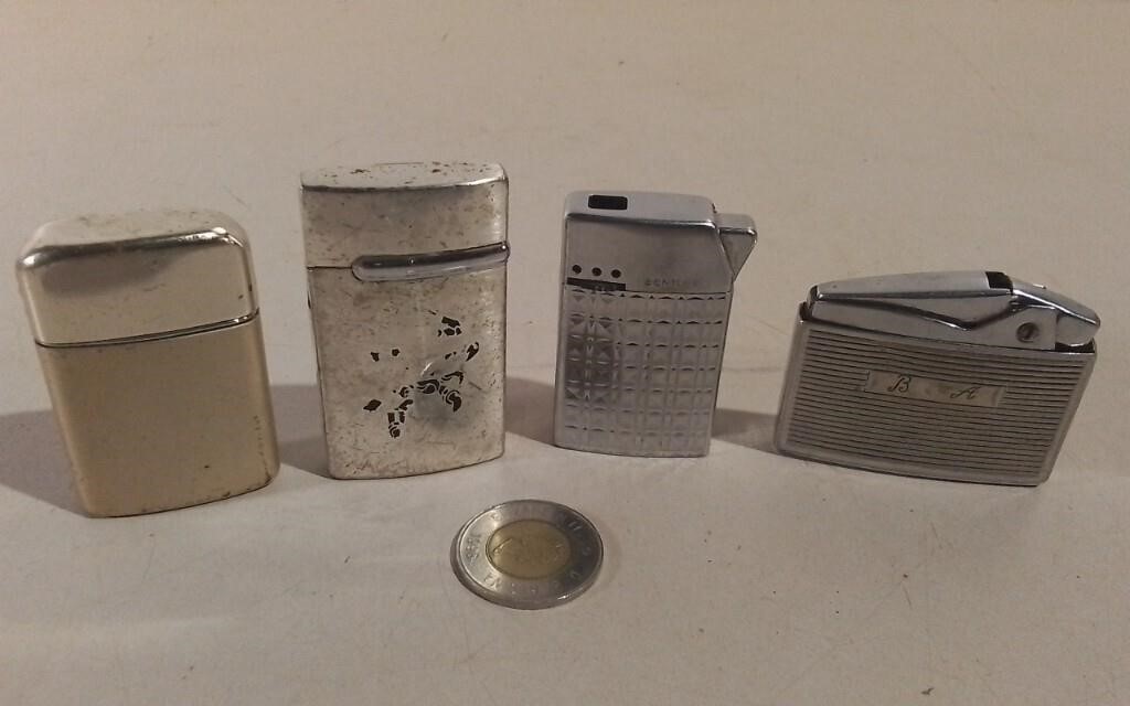 Four Lighters Incl. Ronson Bentley Cadet