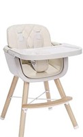 3-in-1 Convertible Wooden High Chair