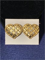 Vintage Avon original box Heart earrings