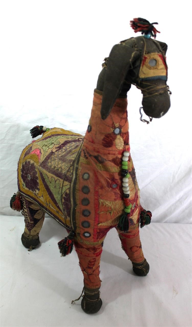 Vintage Rajasthani Patchwork Folk Art Horse