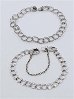 2 Sterling Charm Bracelets