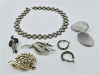 Silver Tone Jewellery Lot