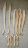 Unfinished Queen Ann Ash Wood Table Legs