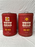 2 Shell X-100 4 gallon drums