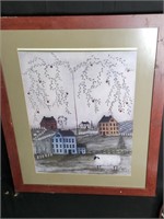 Apple Tree Matted Framed print by P. Fischer