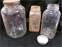 (3) Vintage Glass jars