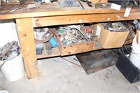 WORK BENCH AND UNDER CONTENTS