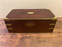 19th Century Wood & Brass Writer's Box With Key