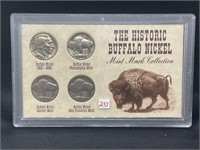 The historic buffalo nickel mint mark collection