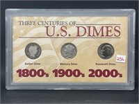 Three centuries of U.S. dimes