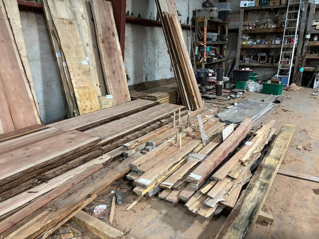 Tiny Home, Equipment,Exotic Lumber and Slabs, etc