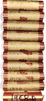 (10) Rolls 1950's Wheat Cent Penny Lot