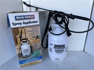 Wood shield spray applicator