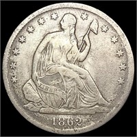 1862-S Seated Liberty Half Dollar LIGHTLY