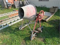 ELECTRIC MOTORIZED CEMENT MIXER ROLL AROUND -