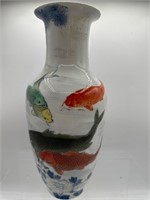 Asian koi fish vase