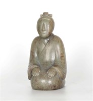 Old Chinese Carved Grey Jade Figure