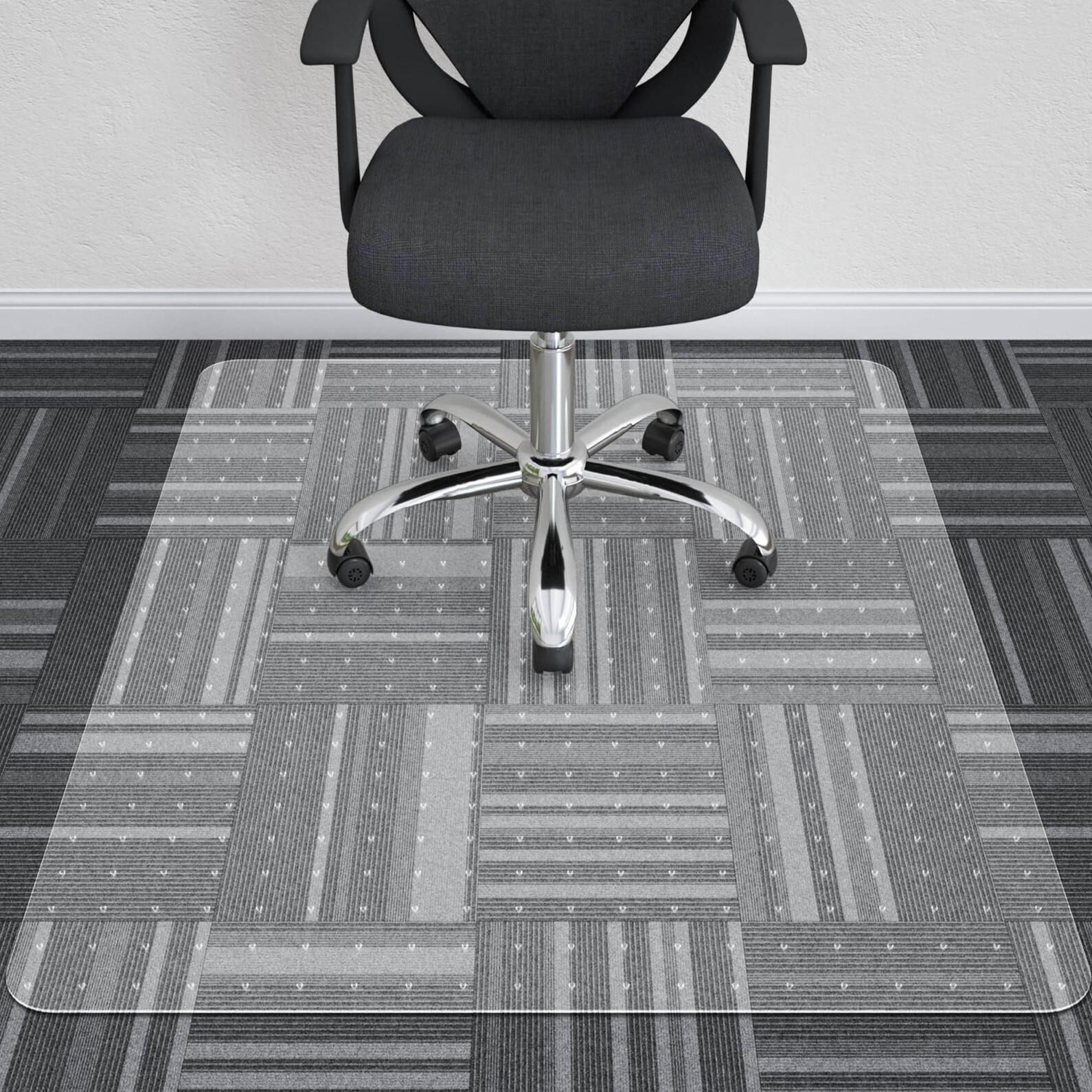 HOMEK Office Chair Mat for Low Pile Carpeted Floor