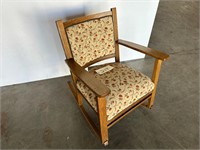 Padded Seat & Back Rocking Chair - Floral Print